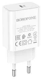 Мережевий зарядний пристрій Borofone BA65A Single port PD 20W White