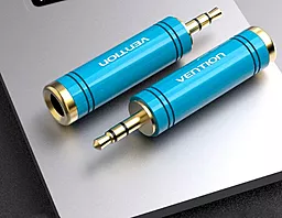 Аудио переходник Vention Jack 6.35 mm - mini Jack 3.5 mm M/F blue (VAB-S04-L) - миниатюра 5