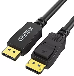 Видеокабель DisplayPort - DisplayPort v1.4 8k 60hz 2m black (XDD01-BK) Choetech - фото Видеокабель DisplayPort - DisplayPort v1.4 8k 60hz 2m black (XDD01-BK) Choetech