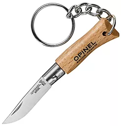 Ніж Opinel Keychain №2 Inox (000065) Дерево - фото Ніж Opinel Keychain №2 Inox (000065) Дерево