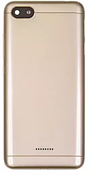 Задняя крышка корпуса Xiaomi Redmi 6A 2SIM со стеклом камеры Gold