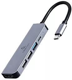 USB Type-C хаб Cablexpert 5-in-1 hub black (A-CM-COMBO5-03) - фото USB Type-C хаб Cablexpert 5-in-1 hub black (A-CM-COMBO5-03)