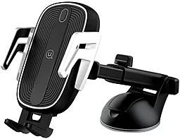 Автотримач з бездротовою зарядкою Usams US-CD101 Automatic Touch Induction Wireless Charging Car Holder (Center Console) Black