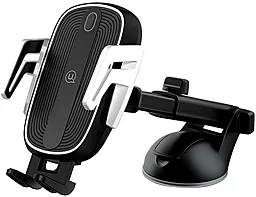 Держатель с беспроводной зарядкой Usams US-CD101 Automatic Touch Induction Wireless Charging Car Holder (Center Console) Black - фото Держатель с беспроводной зарядкой Usams US-CD101 Automatic Touch Induction Wireless Charging Car Holder (Center Console) Black