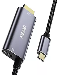 Видеокабель Choetech USB Type-C - HDMI v2.0 4k 60hz USB Type-C female 60w port 1.8m gray (XCH-M180GY) - миниатюра 2