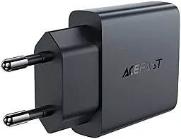 Сетевое зарядное устройство AceFast A69 30w GaN PD USB-C/USB-A ports home charger black - миниатюра 2