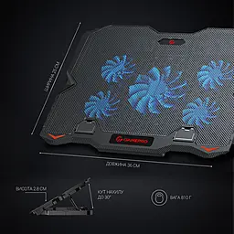 Подставка для ноутбука Gamepro CP627 Black - миниатюра 6 Подставка для ноутбука Gamepro CP627 Black - миниатюра 6