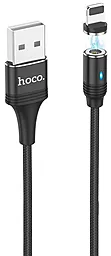 Кабель Hoco U76 Fresh Magnetic USB-A - Lightning 12w 2.4a 1.2м cable Black