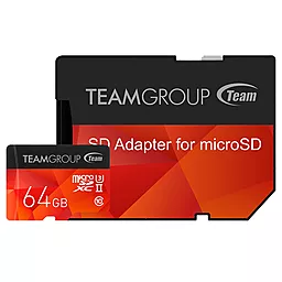 Карта пам'яті Team microSDXC 64GB Class 10 UHS-II U3 + SD-адаптер (TCUSDX64GUHSII44) - фото Карта пам'яті Team microSDXC 64GB Class 10 UHS-II U3 + SD-адаптер (TCUSDX64GUHSII44)