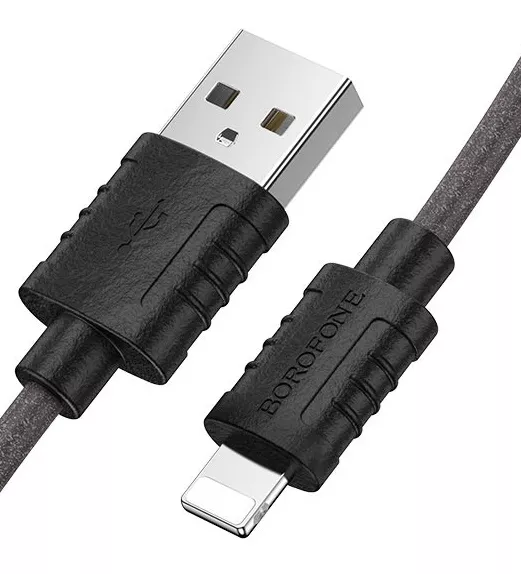Кабель Borofone BX52 USB-A - Lightning 12w 2.4a 1м cable Black - фото 2