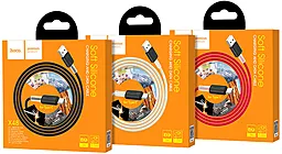 Кабель Hoco X48 Soft Silicone USB-A - Type-C 15w 3a 1м cable Red - мініатюра 4