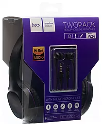 Навушники Hoco W24 Enlighten Black/Purple - мініатюра 6