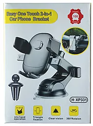 Тримач EasyLife XP-331 2in1 Car Holder Black - мініатюра 3