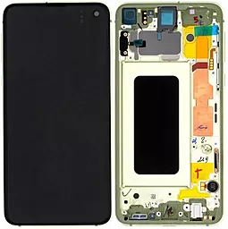 Дисплей Samsung Galaxy S10e G970 с тачскрином и рамкой, original PRC, Canary Yellow