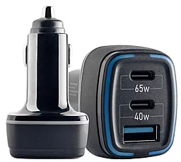 Автомобильное зарядное устройство с быстрой зарядкой XoKo 105w PD 2xUSB-C/USB-A ports car charger black (CQC-550-BK) - фото Автомобильное зарядное устройство с быстрой зарядкой XoKo 105w PD 2xUSB-C/USB-A ports car charger black (CQC-550-BK)