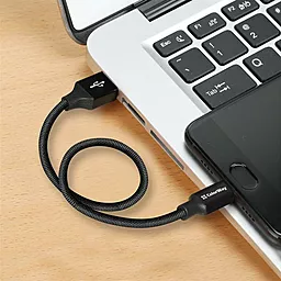 Кабель USB ColorWay Lightning 2.4А 0.25м Cable Black (CW-CBUL048-BK) - миниатюра 5