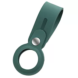 Чохол-брелок ArmorStandart для AirTag Silicone Loop with Button Dark Green (ARM59160)