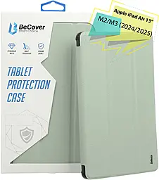 Чехол для планшета BeCover Tri Fold Soft TPU Siliconee для Apple iPad Air 13" M2 2024, M3 2025 Light Green (711742) - фото Чехол для планшета BeCover Tri Fold Soft TPU Siliconee для Apple iPad Air 13" M2 2024, M3 2025 Light Green (711742)