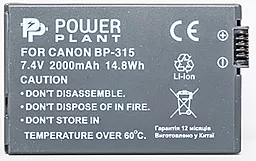 Аккумулятор для видеокамеры Canon BP-315 (2000 mAh) DV00DV1078 PowerPlant - миниатюра 2