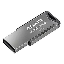 Флешка ADATA 64GB USB 3.1 UV350 Metal Black (AUV350-64G-RBK)