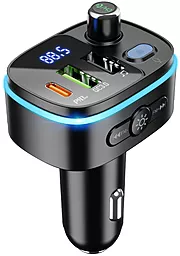 Автомобильное зарядное устройство с FM-модулятором Hoco E62 Fast 20w PD 2xUSB-A/USB-C ports car charger black