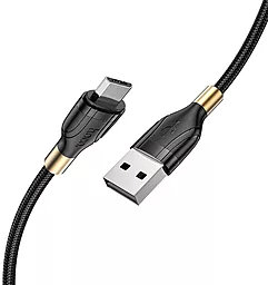 Кабель Hoco U92 Gold Collar USB-A - micro USB 12w 2.4a 1.2м cable Black - мініатюра 3 Кабель Hoco U92 Gold Collar USB-A - micro USB 12w 2.4a 1.2м cable Black - мініатюра 3