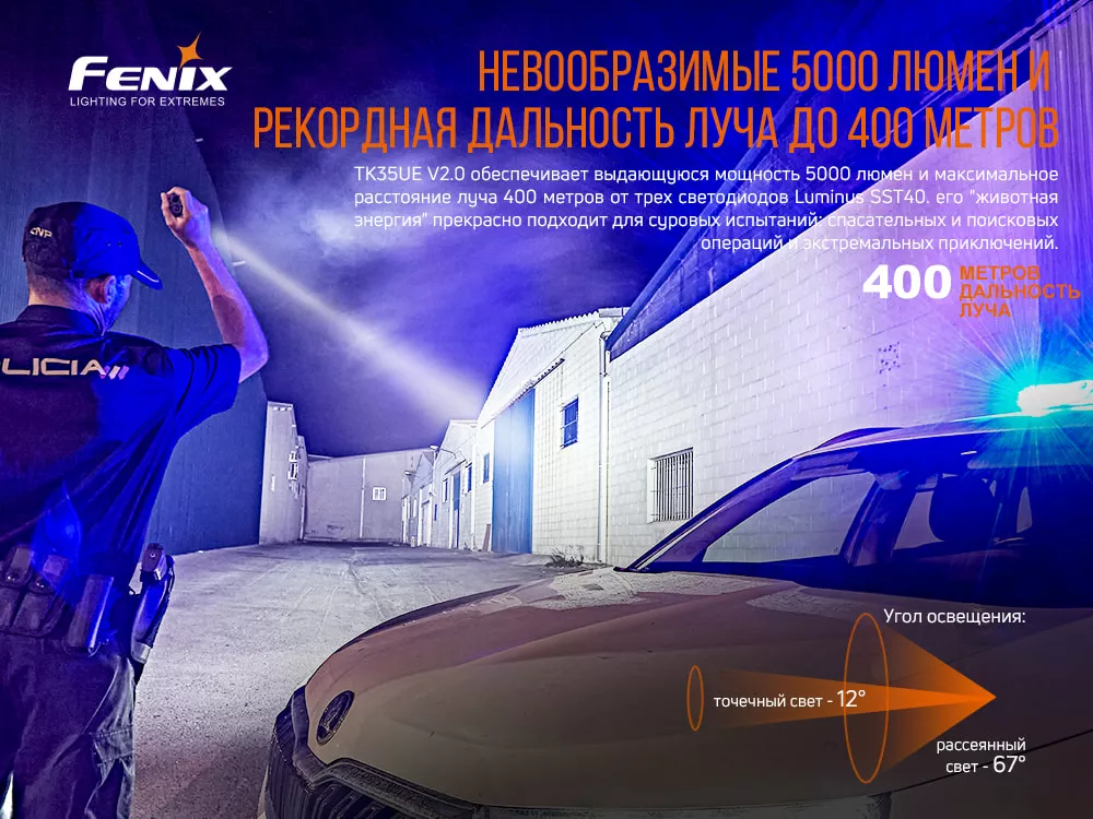 Ліхтарик акумуляторний Fenix TK35UE V2.0 2021 (TK35UEV20) (2x18650) - фото 8