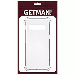 Чехол GETMAN Ease logo для Samsung Galaxy S10 Прозрачный - миниатюра 2