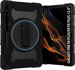 Бронированный чехол Becover Samsung Galaxy Tab S9 Plus (SM-X810, SM-X816), S9 FE Plus (SM-X610, SM-X616) 12.4" Black (712917) - фото Бронированный чехол Becover Samsung Galaxy Tab S9 Plus (SM-X810, SM-X816), S9 FE Plus (SM-X610, SM-X616) 12.4" Black (712917)
