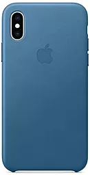 Чехол Apple Leather Case for iPhone XS Max Cape Cod Blue