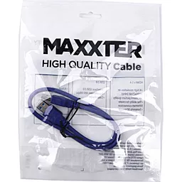 Кабель (шлейф) Maxxter USB3.0 AM-АM 0.5м Blue (U-AMAM3-0,5m) - миниатюра 3