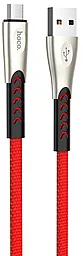 Кабель Hoco U48 Superior Speed USB-A - micro USB 12w 2.4a 1.2м cable Red - фото Кабель Hoco U48 Superior Speed USB-A - micro USB 12w 2.4a 1.2м cable Red