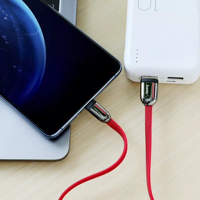 Кабель Hoco U74 Grand USB-A - Type-C 15w 3a 1.2м cable Red - фото 5