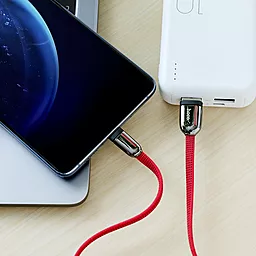 Кабель Hoco U74 Grand USB-A - Type-C 15w 3a 1.2м cable Red - мініатюра 5 Кабель Hoco U74 Grand USB-A - Type-C 15w 3a 1.2м cable Red - мініатюра 5