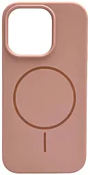 Чохол Silicone Case Full Fine Ring MagSafe для Apple iPhone 15 Pro Pink Sand - фото Чохол Silicone Case Full Fine Ring MagSafe для Apple iPhone 15 Pro Pink Sand