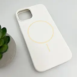 Чехол Silicone Case Full Fine Ring MagSafe для Apple iPhone 15 White - миниатюра 4 Чехол Silicone Case Full Fine Ring MagSafe для Apple iPhone 15 White - миниатюра 4