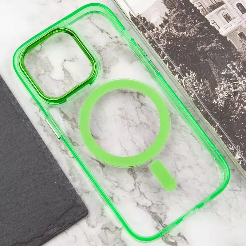 Чехол Epik Iris with MagSafe для Apple iPhone 14 Pro Light Green - фото 5