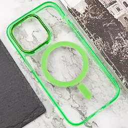 Чехол Epik Iris with MagSafe для Apple iPhone 14 Pro Light Green - миниатюра 5 Чехол Epik Iris with MagSafe для Apple iPhone 14 Pro Light Green - миниатюра 5