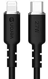 Кабель Veron CL07 USB Type-C - Lightning 27w 3a 1.2м PD сable Black - фото Кабель Veron CL07 USB Type-C - Lightning 27w 3a 1.2м PD сable Black