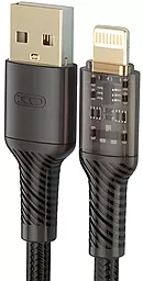 Кабель XO transparent design waven NB229 USB-A - Lightning 12w 2.4a 1м cable Black - фото Кабель XO transparent design waven NB229 USB-A - Lightning 12w 2.4a 1м cable Black