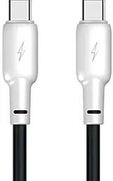 Кабель Gelius GP-UCN001CC Full Silicon USB Type-C - Type-C 60w 3a 1.2м PD cable Black/White - фото Кабель Gelius GP-UCN001CC Full Silicon USB Type-C - Type-C 60w 3a 1.2м PD cable Black/White