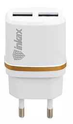 Мережевий зарядний пристрій Inkax 2 USB 2.1A White (CD-11)