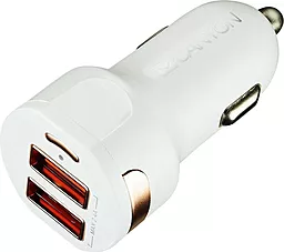 Автомобільний зарядний пристрій Canyon 2.4a 2USB-A ports car charger white (CNE-CCA04W)