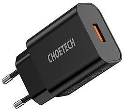 Сетевое зарядное устройство Choetech Q5003 18w QC3.0 fast charger black (Q5003)