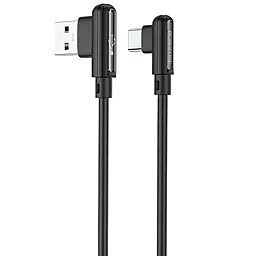 Кабель Borofone BX58 Lucky USB-A - Type-C 15w 3a 1м cable Black - фото Кабель Borofone BX58 Lucky USB-A - Type-C 15w 3a 1м cable Black