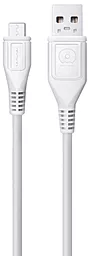 Кабель WUW X85 USB-A - micro USB 12w 2.4a 1м cable White
