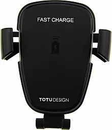 Тримач з бездротовою зарядкою Totu Wireless Charger Car Mount Black - фото Тримач з бездротовою зарядкою Totu Wireless Charger Car Mount Black