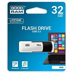 Флешка GooDRam 32GB UCO2 (Colour Mix) Black/White USB 2.0 (UCO2-0320KWR11) - миниатюра 2