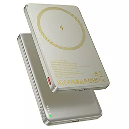 Повербанк Hoco Q26 Magsafe 5000 mAh 20W PD/QC Gold - фото Повербанк Hoco Q26 Magsafe 5000 mAh 20W PD/QC Gold