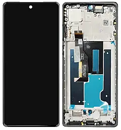 Дисплей Motorola Edge 50 Fusion с тачскрином и рамкой, оригинал, Forest Blue